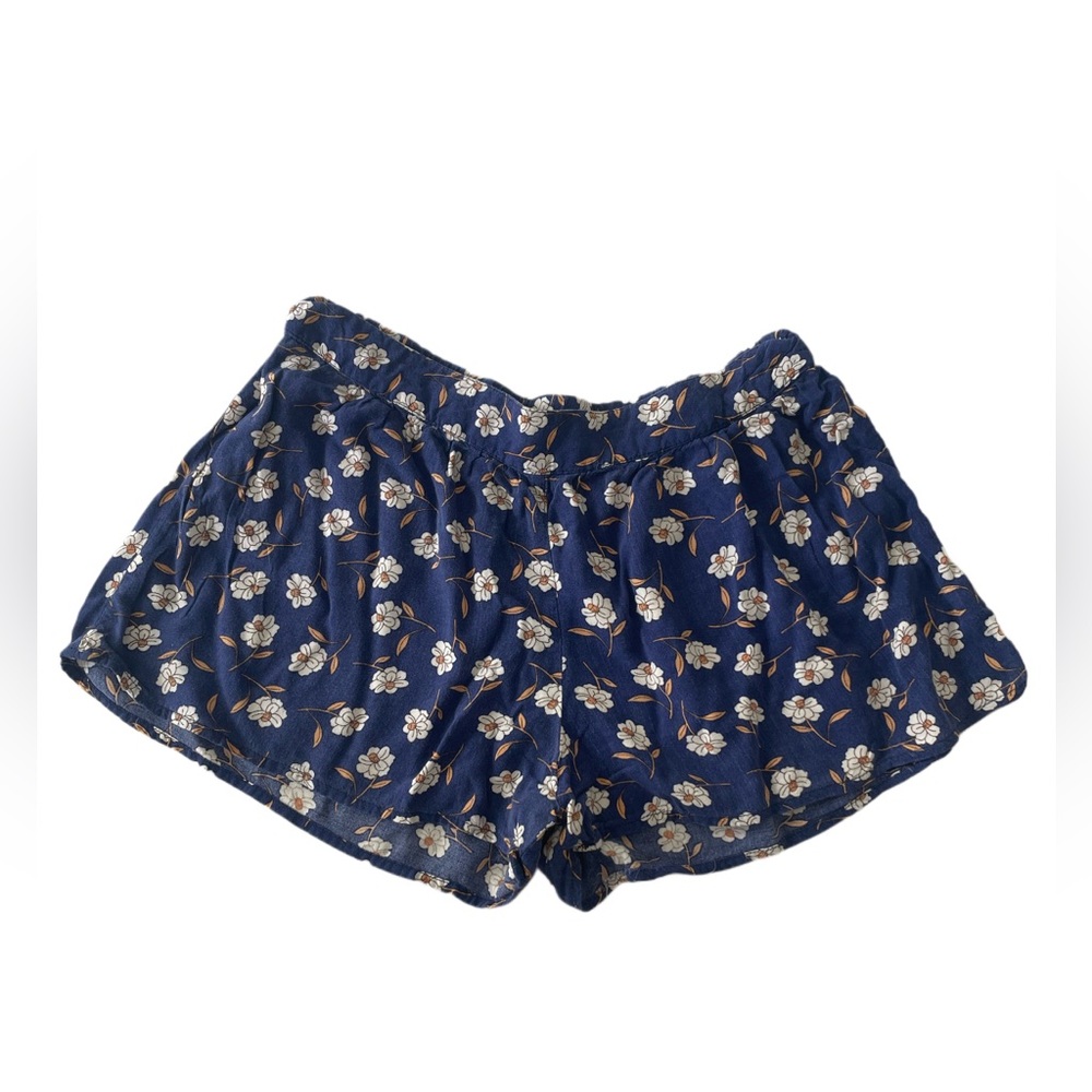 Juniors Small Flowy Boxer Short Floral Print